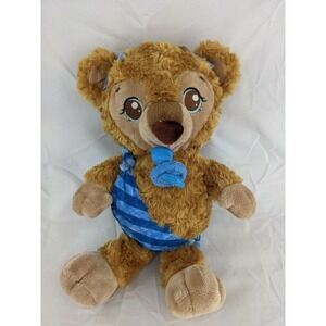 Bestever Baby Bear Plush 12 Inch Blue Magnet Pacifier Stuffed Animal Toy